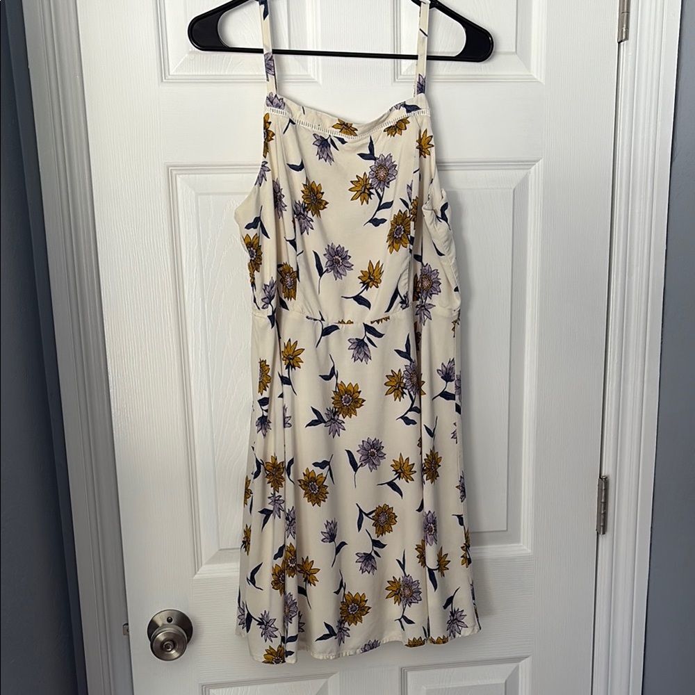 Cream Floral Dress